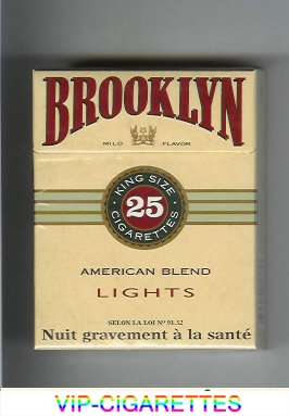 Brooklyn cigarettes American Blend Lights king size 25