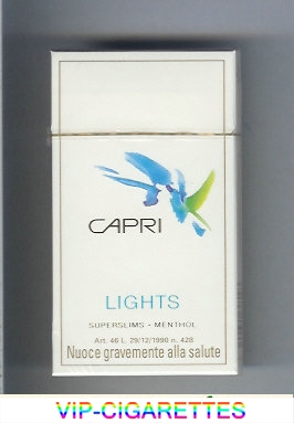 Capri Lights Menthol 100s cigarettes hard box