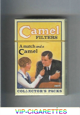 Camel Collectors Packs 1927 Filters A match and a Camel cigarettes hard box