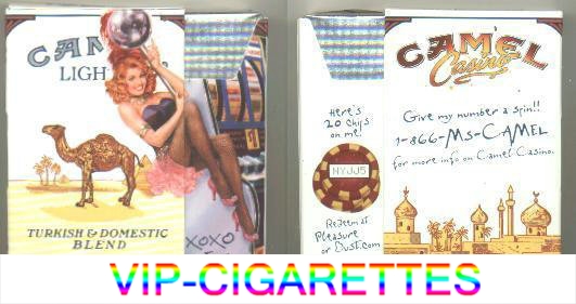 Camel Lights Casino Showgirl Issue Eva side slide cigarettes hard box
