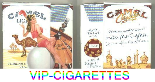 Camel Lights Casino Showgirl Issue Cami side slide cigarettes hard box