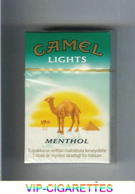 Camel with sun Menthol Lights cigarettes hard box