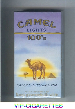 Camel with sun Smooth American Blend Lights 100s cigarettes long size hard box