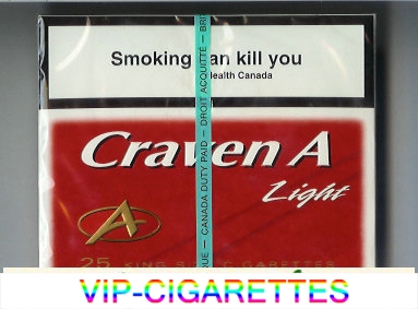 Craven A Light 25 king size cigarettes