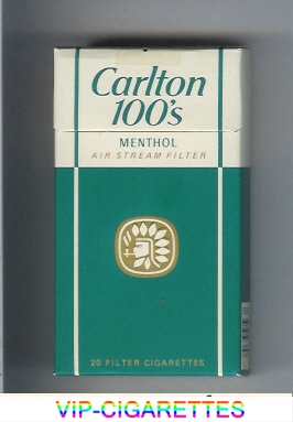 Carlton Menthol 100s cigarettes air stream filter
