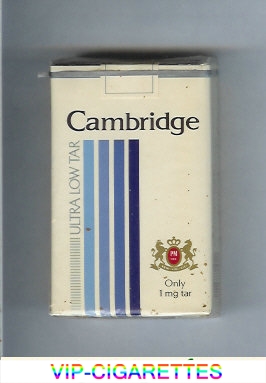Cambridge Ultra Low Tar cigarettes soft box
