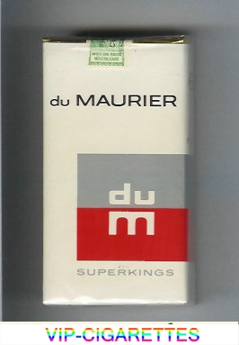 Du Maurier Superkings white 100s cigarettes soft box