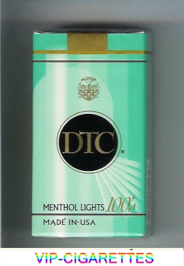 DTC Menthol Lights 100s cigarettes soft box
