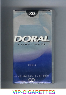 Doral Splendidly Blended Ultra Lights 100s cigarettes soft box