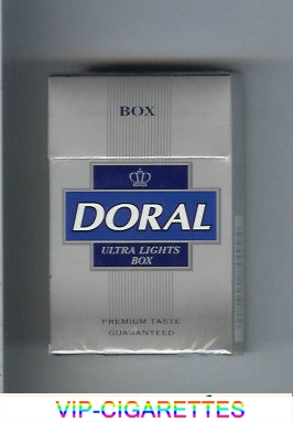 Doral Premium Taste Guaranteed Ultra Lights cigarettes hard box