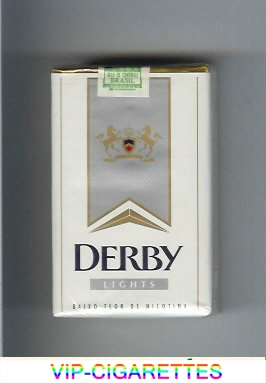 Derby Lights white and grey cigarettes soft box