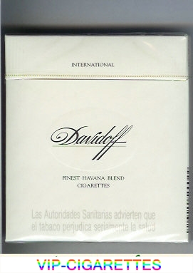 Davidoff Finest Havana Blend International 100s cigarettes wide flat hard box