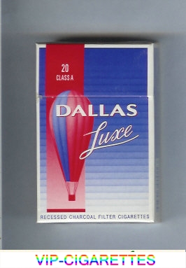 Dallas Luxe blue and red cigarettes hard box