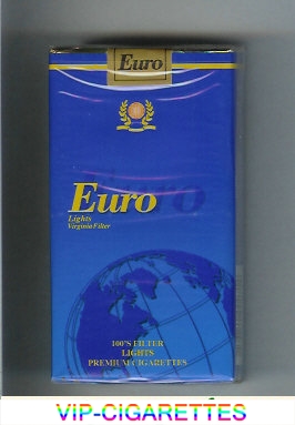 Euro Lights Virginia Filter 100s cigarettes soft box