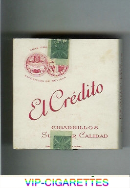 El Credito cigarettes wide flat hard box