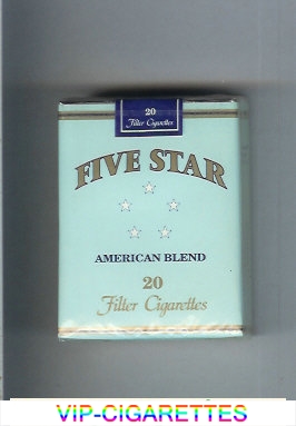 Five Star American Blend 20 filter cigarettes soft box