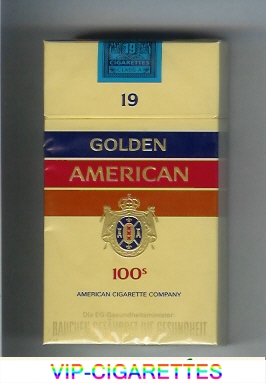 In Stock Golden American 100s 19 Cigarettes Hard Box Online