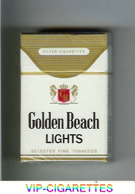 Golden Beach Lights Selected Fine Tobaccos Filter cigarettes hard box