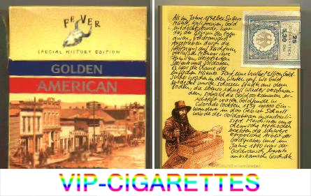 Golden American Special History Edition Fever 25s cigarettes hard box