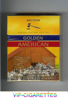 Golden American Special History Edition Auctuion 25s cigarettes hard box