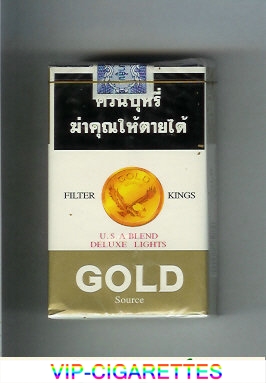 Gold USA Blend Deluxe Lights Filter Kings cigarettes soft box