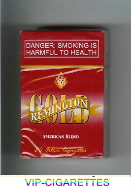 Gold Remington American Blend red cigarettes hard box