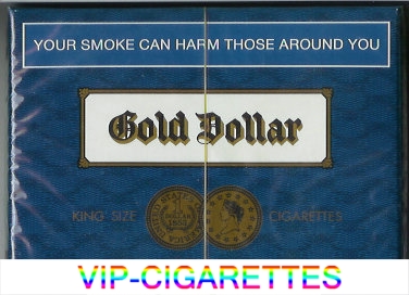 Gold Dollar King Size Cigarettes Filter blue and white 30s cigarettes wide flat hard box