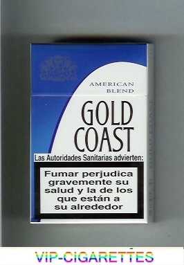 Gold Coast American Blend white and blue Cigarettes hard box