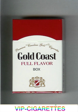 Gold Coast Full Flavor Box Premium 'Carolina Gold' Cigarettes hard box