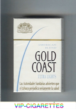 Gold Coast Ultra Lights American Blend Cigarettes hard box