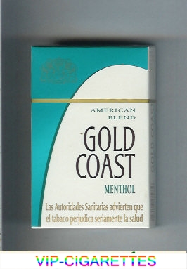 Gold Coast Menthol American Blend Cigarettes hard box