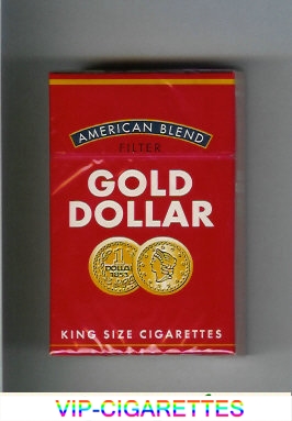 Gold Dollar American Blend Filter red King Size cigarettes hard box