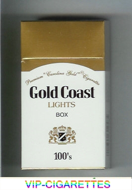 Gold Coast Lights Box 100s Premium 'Carolina Gold' Cigarettes hard box