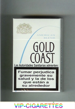 Gold Coast American Blend white and white Cigarettes hard box