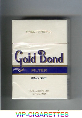 Gold Bond Filter King Size white and blue cigarettes hard box