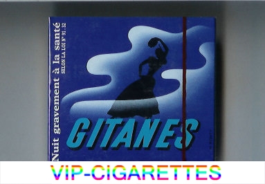 Gitanes narrow cigarettes wide flat hard box