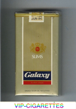 Galaxy Slims gold 100s cigarettes soft box