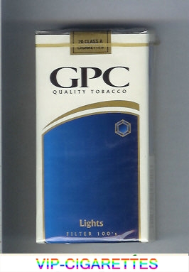 GPC Quality Tabacco Lights Filter 100s Cigarettes soft box