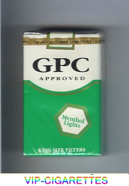 GPC Approved Menthol Lights King Size Filters Cigarettes soft box
