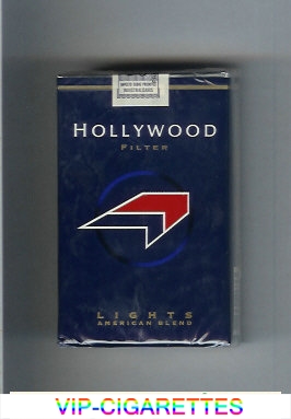 Hollywood Filter Lights American Blend blue and red and black cigarettes soft box