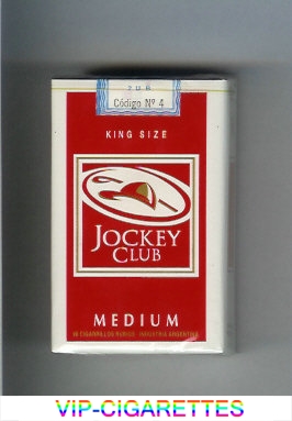 Jockey Club Medium King Size red and white cigarettes soft box