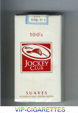 Jockey Club Suaves 100s white and red cigarettes soft box
