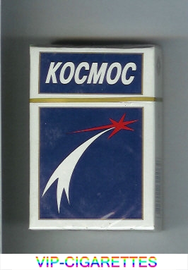 Kosmos T blue and white cigarettes hard box