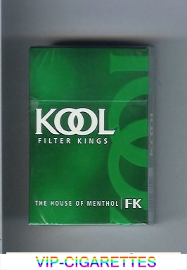 Kool Filter Kings The House of Menthol cigarettes hard box