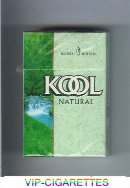 Kool Natural Menthol cigarettes hard box