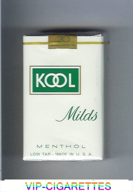 Kool Milds Menthol white and green cigarettes soft box