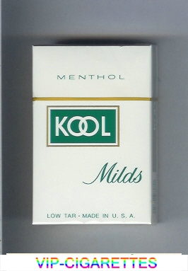 Kool Milds Menthol white and green cigarettes hard box