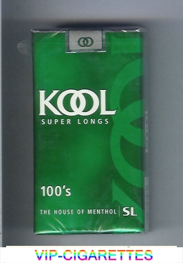 Kool Super Longs 100s The House of Menthol cigarettes soft box