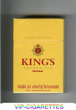 King's Favourites Original yellow cigarettes hard box