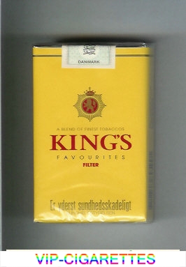 King's Favourites Filter yellow cigarettes soft box